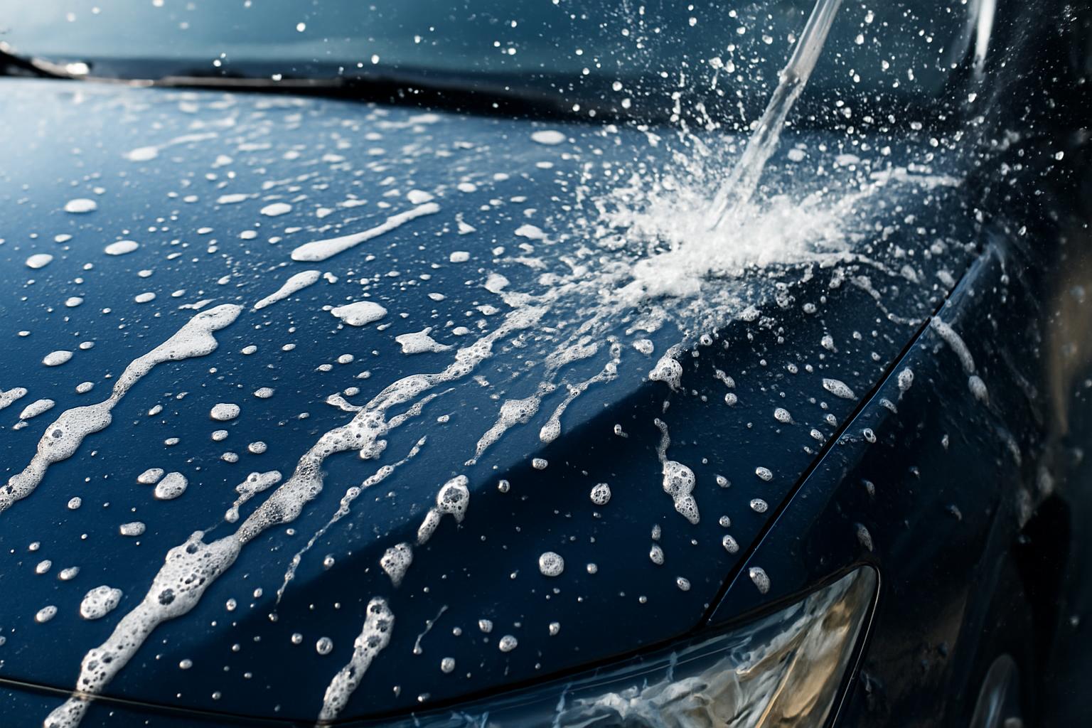 Freshly cleaned car exterior